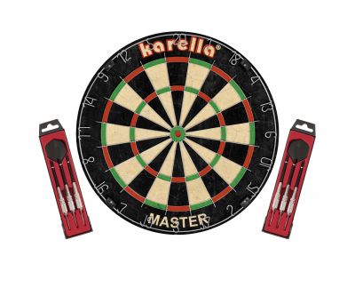 Dartscheibe Karella Set, Board + 2 Set Steeldart ST-1