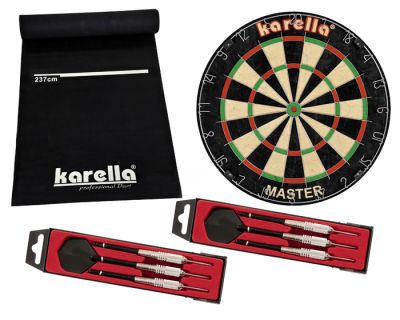 Dartboard Karella Set mit 2 Set  ST-1 + Dartmatte
