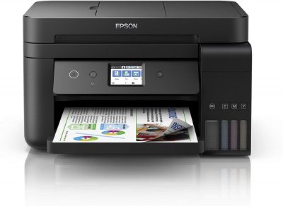 Epson EcoTank ET-4750 4-in-1 Tinten-Multifunktionsgerät (Kopierer, Scanner, Drucker, Fax, A4, ADF, Duplex, WiFi, Ethernet, Display, USB 2.0), großer Tintentank, hohe Reichweite, niedrige Seitenkosten