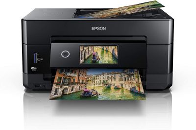 Epson Expression Premium XP-7100 3-in-1-Multifunktionsgerät Drucker (Scannen, Kopieren, WiFi, Ethernet, Duplex, Duplex-ADF, Einzelpatronen, 5 Farben, DIN A4, Amazon Dash Replenishment-fähig) schwarz 