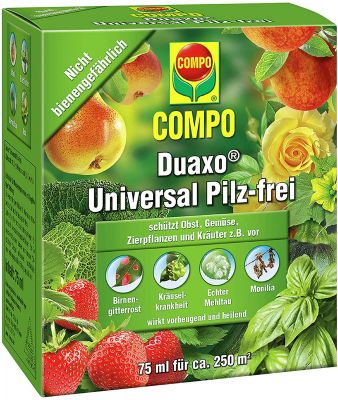 Compo Duaxo Universal Pilz-frei, Bekämpfung von Pilzkrankheiten an Obst, Gemüse, Zierpflanzen und Kräutern, Konzentrat inkl. Messbecher, 75 ml 