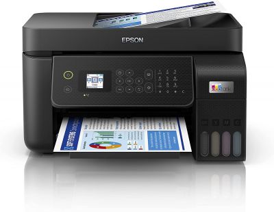 Epson EcoTank ET-4800 4-in-1 Tinten-Multifunktionsgerät (Kopierer, Scanner, Drucker, Fax, DIN A4, ADF, WiFi, Ethernet, Display, USB 2.0), großer Tintentank, hohe Reichweite, niedrige Seitenkosten 
