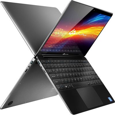 LincPlus P1 Laptop Full HD 13,3 Zoll Ultrabook, Intel Celeron N4000 4GB RAM 64GB eMMC aufrüstbar mit bis zu 512GB SSD lüfterlos kompakter Aluminium Notebook mit QWERTZ Tastaturlayout, Windows 10 S