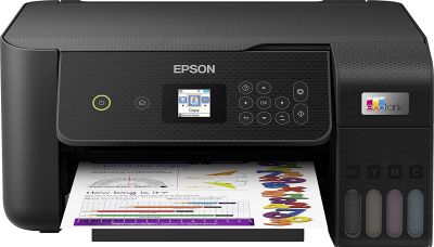 Epson EcoTank ET-2820 nachfüllbares 3-in-1 Tintenstrahl Multifunktionsgerät (Kopierer, Scanner, Drucker, DIN A4, WiFi, USB 2.0), großer Tintentank, hohe Reichweite, niedrige Seitenkosten, schwarz 