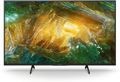 Sony KD-43XH8096 Bravia 108 cm (43 Zoll) Fernseher (Android TV, LED, 4K Ultra HD (UHD), High Dynamic Range (HDR), Smart TV, Sprachfernbedienung, 2020 Modell) Schwarz [Energieklasse G]