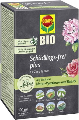 COMPO Schädlings-frei plus, Bekämpfung von Schädlingen an Zierpflanzen, 100 ml 